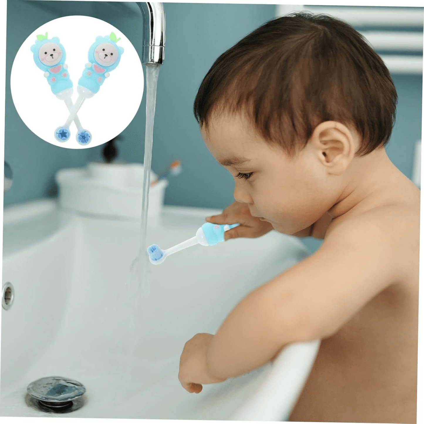Brosse à Dents - CuteBabyToothbrush™ - Bleu Ciel - Bebe Spa