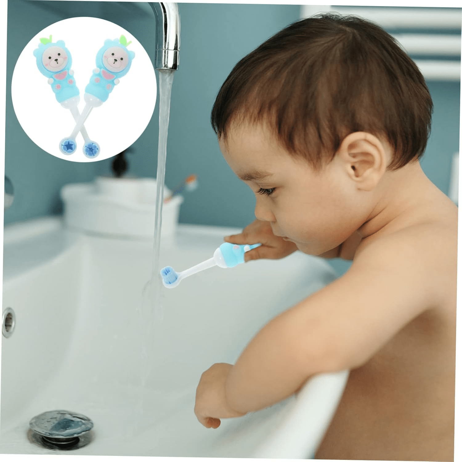 Brosse à Dents - CuteBabyToothbrush™ - Bleu Ciel - Bebe Spa