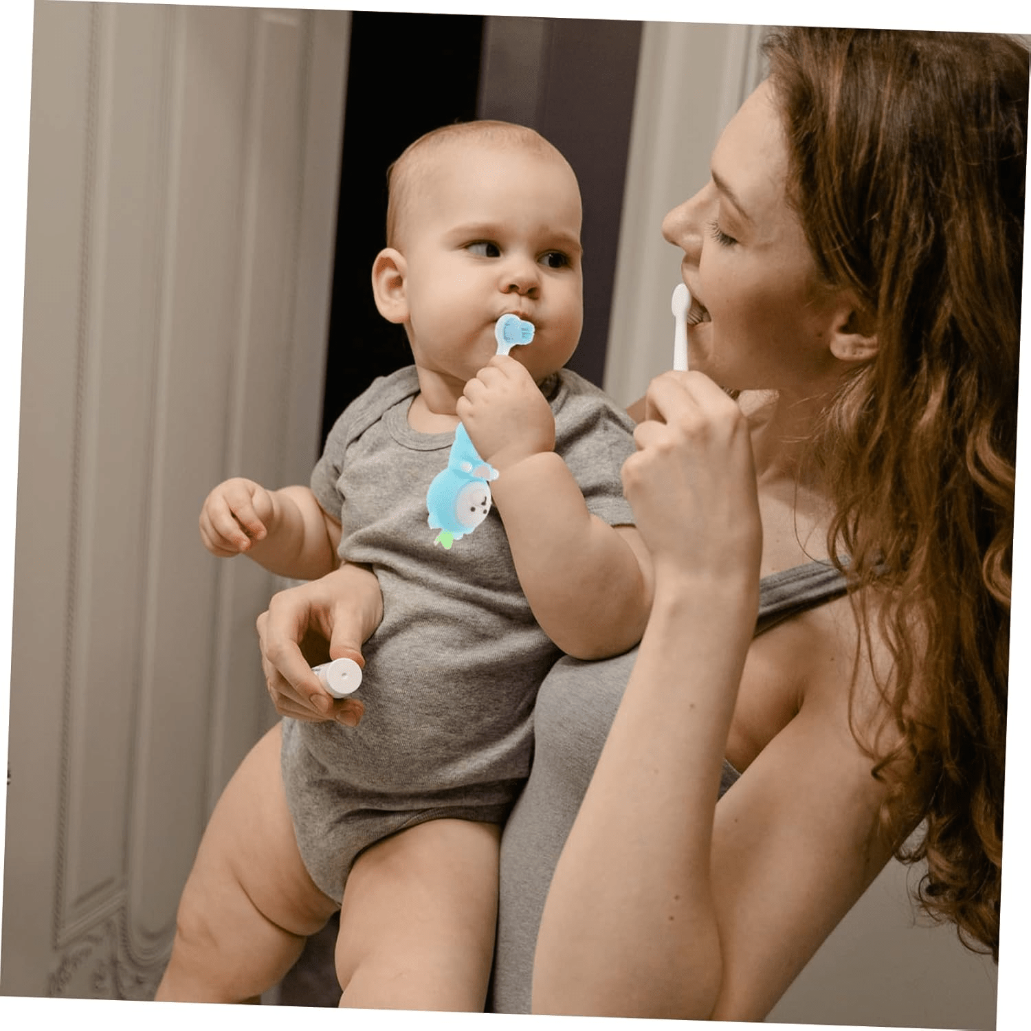 Brosse à Dents - CuteBabyToothbrush™ - Bleu Ciel - Bebe Spa