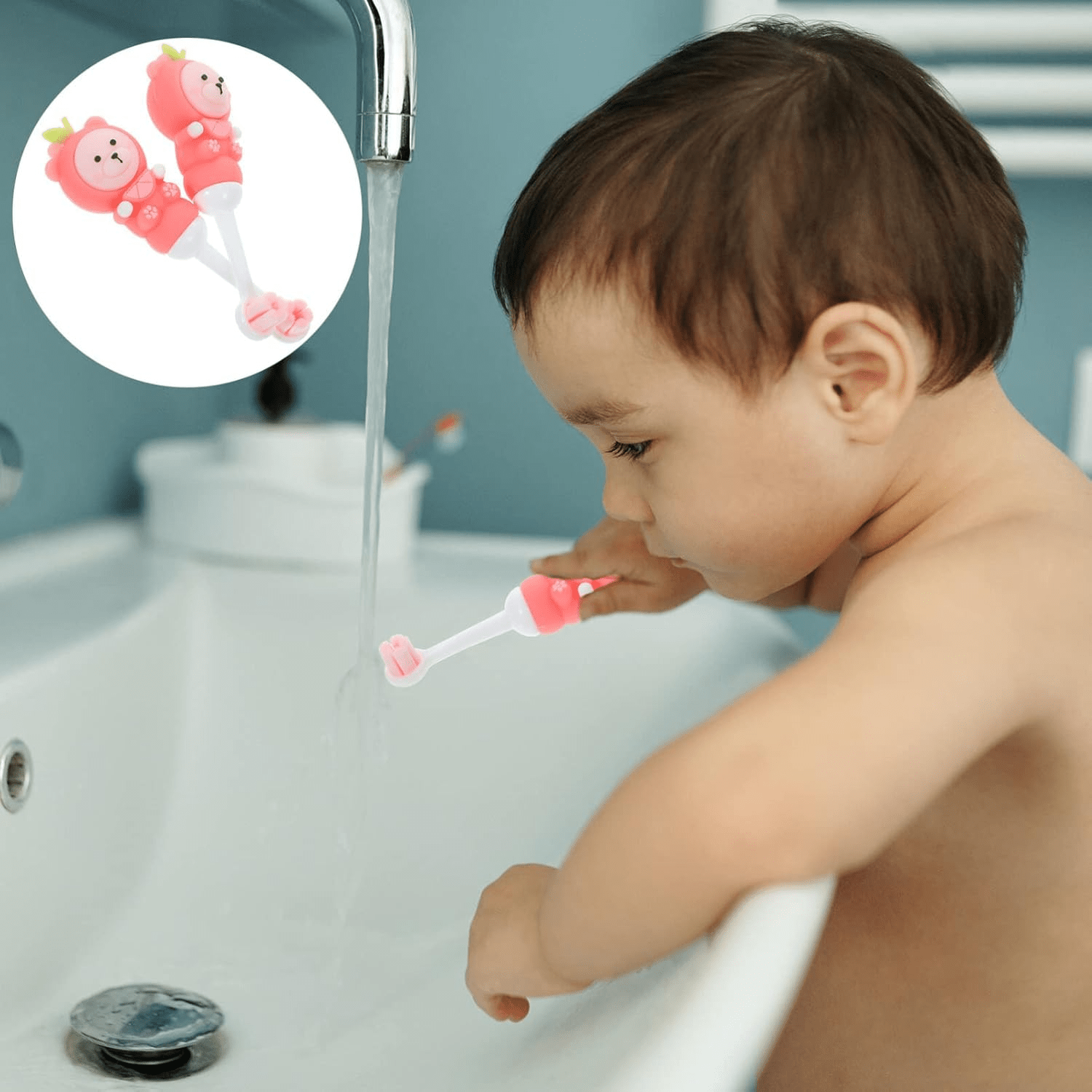 Brosse à Dents - CuteBabyToothbrush™ - Rose - Bebe Spa