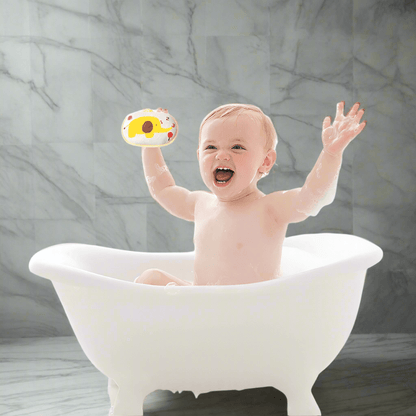 Eponge de Bain - BabyBathSponge™ - Jaune - Bebe Spa