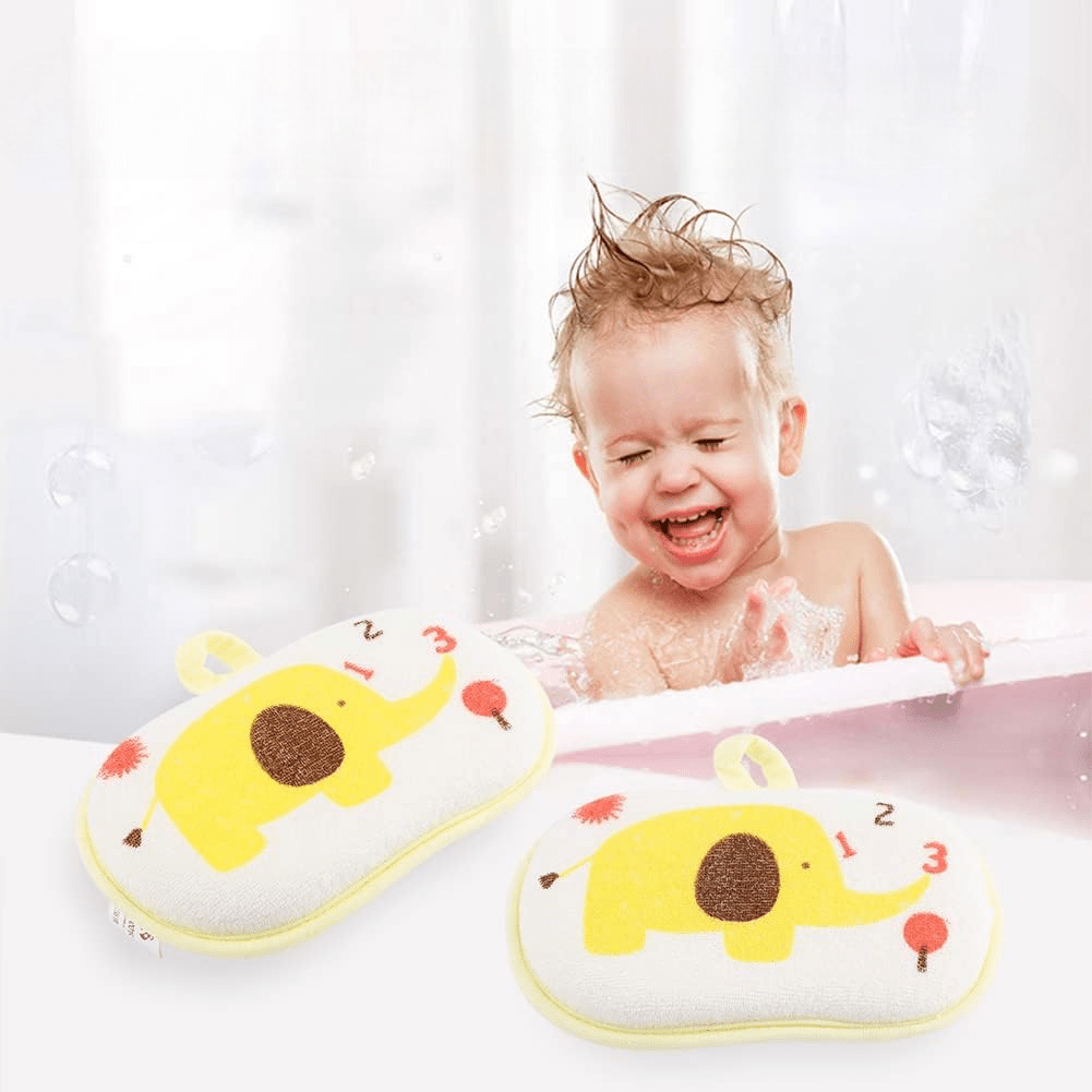 Eponge de Bain - BabyBathSponge™ - Jaune - Bebe Spa